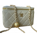 Брендовая женская сумка Chanel Classic Vanity Case Pearl Crush Milk/Gold Брендовая женская сумка Chanel Classic Vanity Case Pearl Crush Milk/Gold
