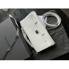 Брендовая женская сумка Balenciaga Bel Air Small Clutch On Strap White/Silver - 01224 Брендовая женская сумка Balenciaga Bel Air Small Clutch On Strap White/Silver - 01224