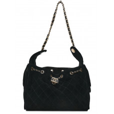 Брендовая женская сумка Chanel 25 Small Handbag in Black Suede - 012241 Брендовая женская сумка Chanel 25 Small Handbag in Black Suede - 012241