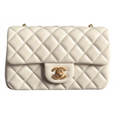 Брендовая женская сумка Chanel Classic 1.55 Small Single Flap Milk/Gold - 012248 Брендовая женская сумка Chanel Classic 1.55 Small Single Flap Milk/Gold - 012248