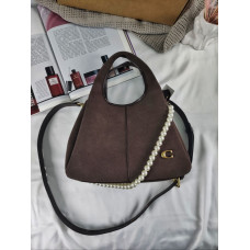 Брендовая женская сумка Coach Lana Shoulder Bag Chocolate 012294