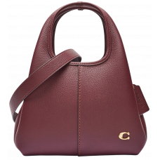 Брендовая женская сумка Coach Lana Shoulder Bag in Polished Pebble Leather Burgundy - 012295 Брендовая женская сумка Coach Lana Shoulder Bag in Polished Pebble Leather Burgundy - 012295