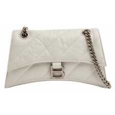 Брендовая женская сумка Balenciaga Crush Small Chain Bag Silver/Silver - 01258 Брендовая женская сумка Balenciaga Crush Small Chain Bag Silver/Silver - 01258