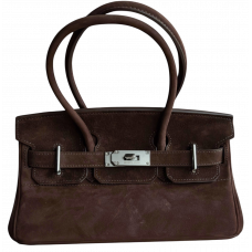 Брендовая женская сумка Hermes Birkin 30 in Chocolate Suede - 012612 Брендовая женская сумка Hermes Birkin 30 in Chocolate Suede - 012612