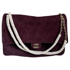 Брендовая женская сумка Chanel Maxi Large Flap Bag Suede Burgundy - Aykadrop - 0169-burgundy Брендовая женская сумка Chanel Maxi Large Flap Bag Suede Burgundy - Aykadrop - 0169-burgundy