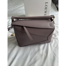 Брендовая женская сумка Loewe Small Puzzle Lilac | Компактная и стильная crossbody bag из натуральной кожи (01695)