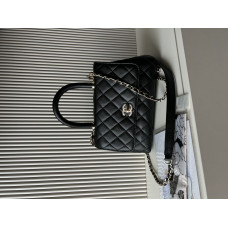 Брендовая женская сумка Chanel Coco Top Handle Flap Bag Black - 02048