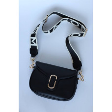 Брендовая женская сумка Marc Jacobs Saddle Black | Универсальная Crossbody Bag из качественной эко кожи (0331)