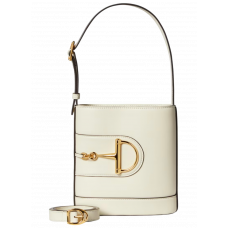 Брендовая женская сумка Gucci 73 Small Bucket Bag White - 05026