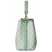 Брендовая женская сумка Gucci GG Emblem Small Bucket Bag in Sage Green Canvas
