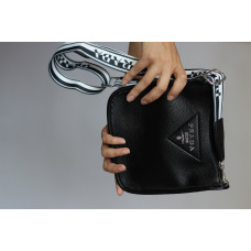 Prada Mini Shoulder Bag Black | Cтильная и компактная брендовая женская сумка из экокожи (0507)