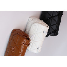 Prada Nappa Spectrum Brown | Cтильная и компактная брендовая женская сумка из экокожи (0511)