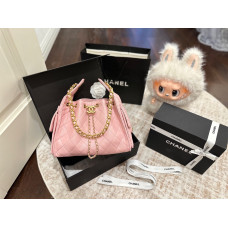 Брендовая женская сумка Chanel 25 Small Handbag in Pink Caviar Leather | Premium качество - 11419