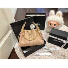 Брендовая женская сумка Chanel 25 Small Handbag in Beige Caviar Leather | Premium качество - 11421