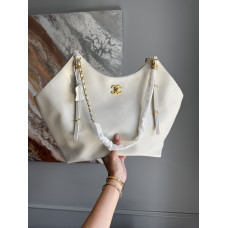 Брендовая женская сумка Chanel Large Hobo Bag White | Стильная и вместительая Tote Bag 11433