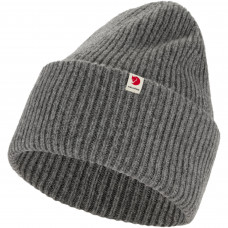 Вязаная шерстяная шапка с отворотом Fjallraven Heavy Beanie (Grey) 12100006.20