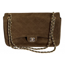 Брендовая женская сумка Chanel Maxi Small Flap Suede Bag Olive - Aykadrop - 1332-gold Брендовая женская сумка Chanel Maxi Small Flap Suede Bag Olive - Aykadrop - 1332-gold