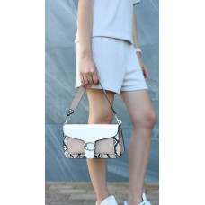 Coach Tabby Light Nickel/Taupe Multi | Cтильная классическая брендовая женская сумка Crossbody/Shoulder Bag из экокожи (1523)