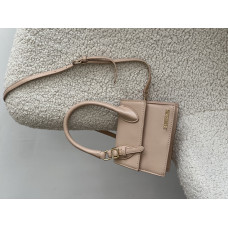 Брендовая женская сумка Jacquemus Le Chiquito Moyen Boucle Beige | Cтильная и оригинальная кросс-боди из экокожи 20250-3