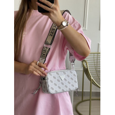 Guess 4G Logo Camera Bag White | Cтильная и компактная брендовая женская сумка Crossbody из экокожи (20462-7)