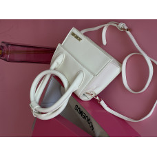 Брендовая женская сумка Jacquemus Le Chiquito White | Cтильная и оригинальная кросс-боди из экокожи 20468-2