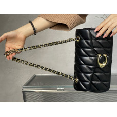 Брендовая женская сумка Coach Tabby Black | Cтильная и компактная Shoulder Bag из экокожи (20471-3)