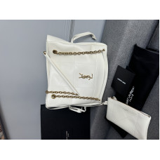 Брендовая женская сумка-шоппер Saint Laurent Jamie Shopping White | Cтильная и вместительная Tote Bag - 3232