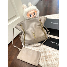 Брендовая женская сумка-шоппер Saint Laurent Jamie Shopping Taupe | Cтильная и вместительная Tote Bag - 3249