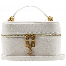 Брендовая женская сумка Saint Laurent Gaby Vanity Lacquered Leather White - 01218 - A0148 Брендовая женская сумка Saint Laurent Gaby Vanity Lacquered Leather White - 01218 - A0148