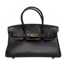Брендовая женская сумка Hermes Birkin 30 in Black Togo/Gold Hardware - 3572-birkin-black Брендовая женская сумка Hermes Birkin 30 in Black Togo/Gold Hardware - 3572-birkin-black