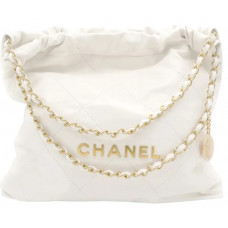 Брендовая женская сумка Chanel 22 Small Hobo Bag White/Gold - 3912-gi Брендовая женская сумка Chanel 22 Small Hobo Bag White/Gold - 3912-gi