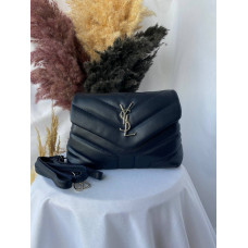 Брендовая женская сумка YSL Blue | Cтильная и компактная Shoulder Bag из экокожи (5018)