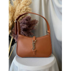 Брендовая женская сумка YSL Brown | Cтильная и компактная Shoulder Bag из экокожи (5030)