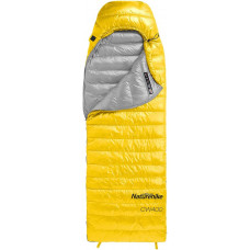 Пуховый спальный мешок Naturehike CW400 NH18C400-D, L (Yellow/Grey) 6976507666848