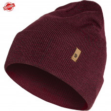 Шерстяная шапка с отворотом Fjallraven Classic Knit Hat (Dark Garnet) 77368.356