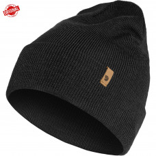 Шерстяная шапка с отворотом Fjallraven Classic Knit Hat (Black) 77368.550