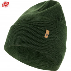 Шерстяная шапка с отворотом Fjallraven Classic Knit Hat (Deep Forest) 77368.662