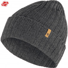 Вязаная шерстяная шапка с отворотом Fjallraven Byron Hat Thin (Graphite) 77387.031