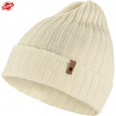 Вязаная шерстяная шапка с отворотом Fjallraven Byron Hat Thin (Chalk White) 77387.113