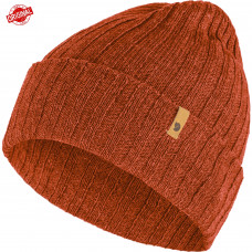 Вязаная шерстяная шапка с отворотом Fjallraven Byron Hat Thin (Autumn Leaf) 77387.215