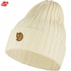 Вязаная шерстяная шапка с отворотом Fjallraven Byron Hat (Chalk White) 77388.113