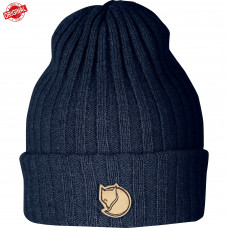 Вязаная шерстяная шапка с отворотом Fjallraven Byron Hat (Dark Navy) 77388.555