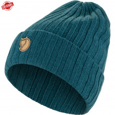 Вязаная шерстяная шапка с отворотом Fjallraven Byron Hat (Deep Sea) 77388.574