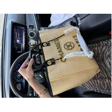 Брендовая женская сумка-шоппер Chanel Deauville | Стильная и вместительная Tote Bag из текстиля 7811