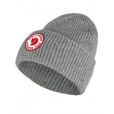 Вязаная шерстяная шапка в рубчик с отворотом Fjallraven 1960 Logo Hat (Grey) 78142.020