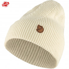 Вязаная шерстяная шапка в рубчик с отворотом Fjallraven Directional Rib Beanie (Chalk White) 78143.113