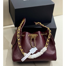 Брендовая женская сумка Chanel 25 Small Handbag in Bordo Caviar Leather - C614