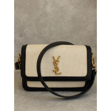 YSL Solferino Mini | Брендовая женская сумка-кроссбоди с логотипом | Стильная классика в мини-формате (8103)