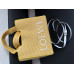 Брендовая соломенная сумка Loewe Font Tote Raffia Medium Bag Ochre