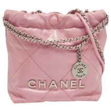 Брендовая женская сумка Chanel 22 Mini Handbag Pink/Silver - 97226-valery Брендовая женская сумка Chanel 22 Mini Handbag Pink/Silver - 97226-valery